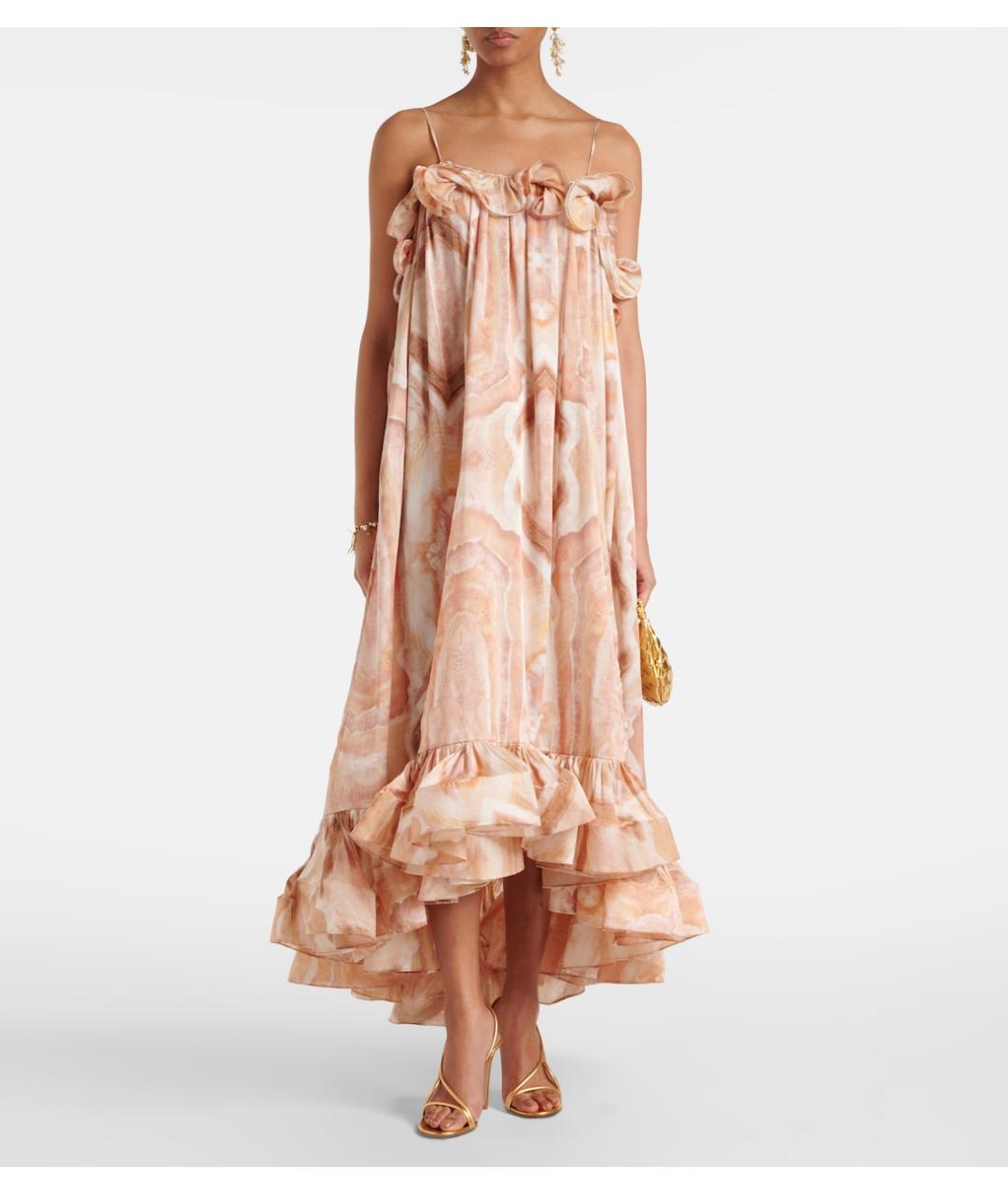 ZIMMERMANN Розовое шелковое коктейльное платье, фото 4