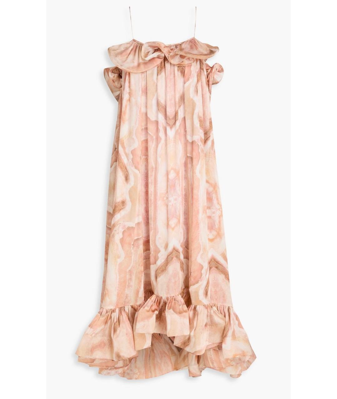 ZIMMERMANN Розовое шелковое коктейльное платье, фото 10