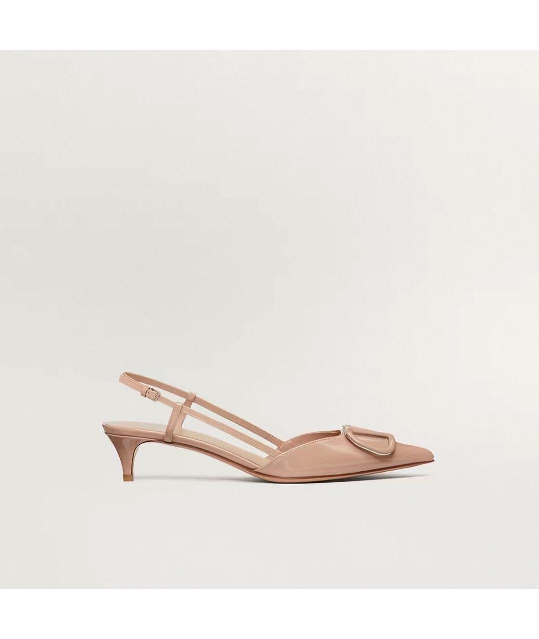 VALENTINO Бежевые туфли из лакированной кожи, фото 5