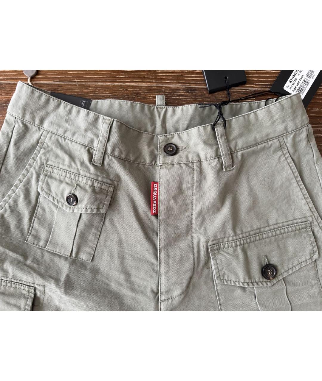 DSQUARED2 Серые хлопковые шорты, фото 4