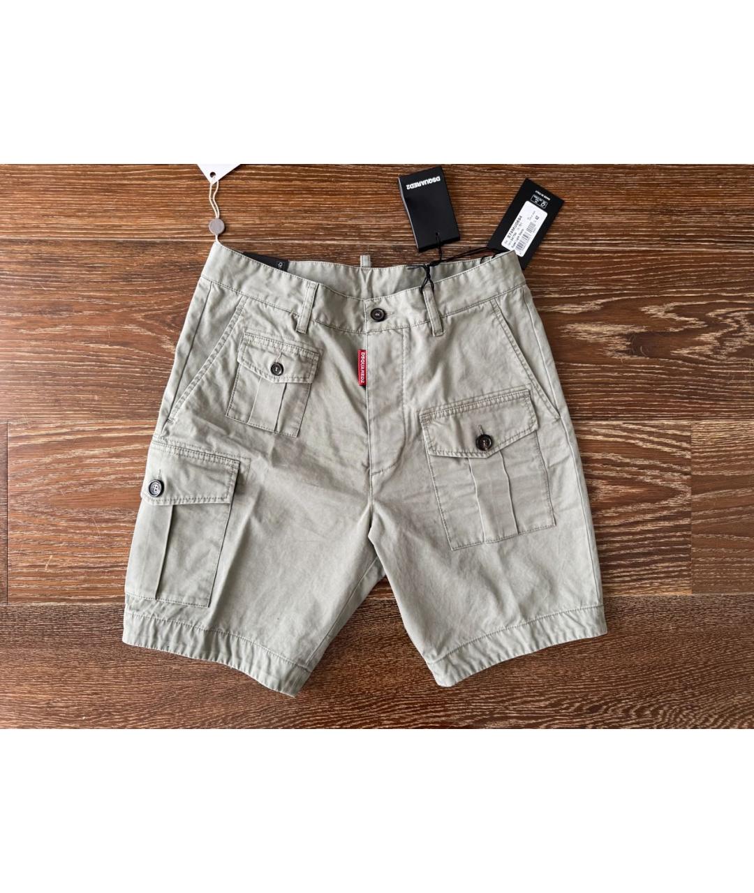 DSQUARED2 Серые хлопковые шорты, фото 8