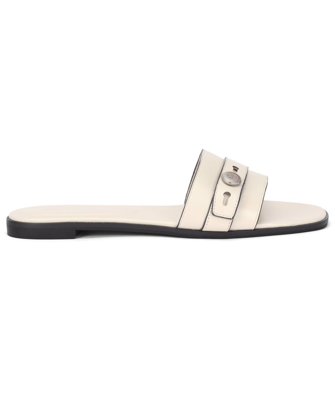 TORY BURCH Бежевые кожаные сандалии, фото 2