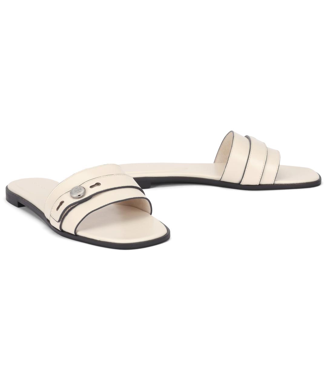 TORY BURCH Бежевые кожаные сандалии, фото 3