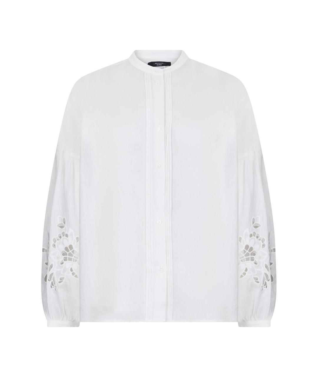 WEEKEND MAX MARA Белая льняная рубашка, фото 1