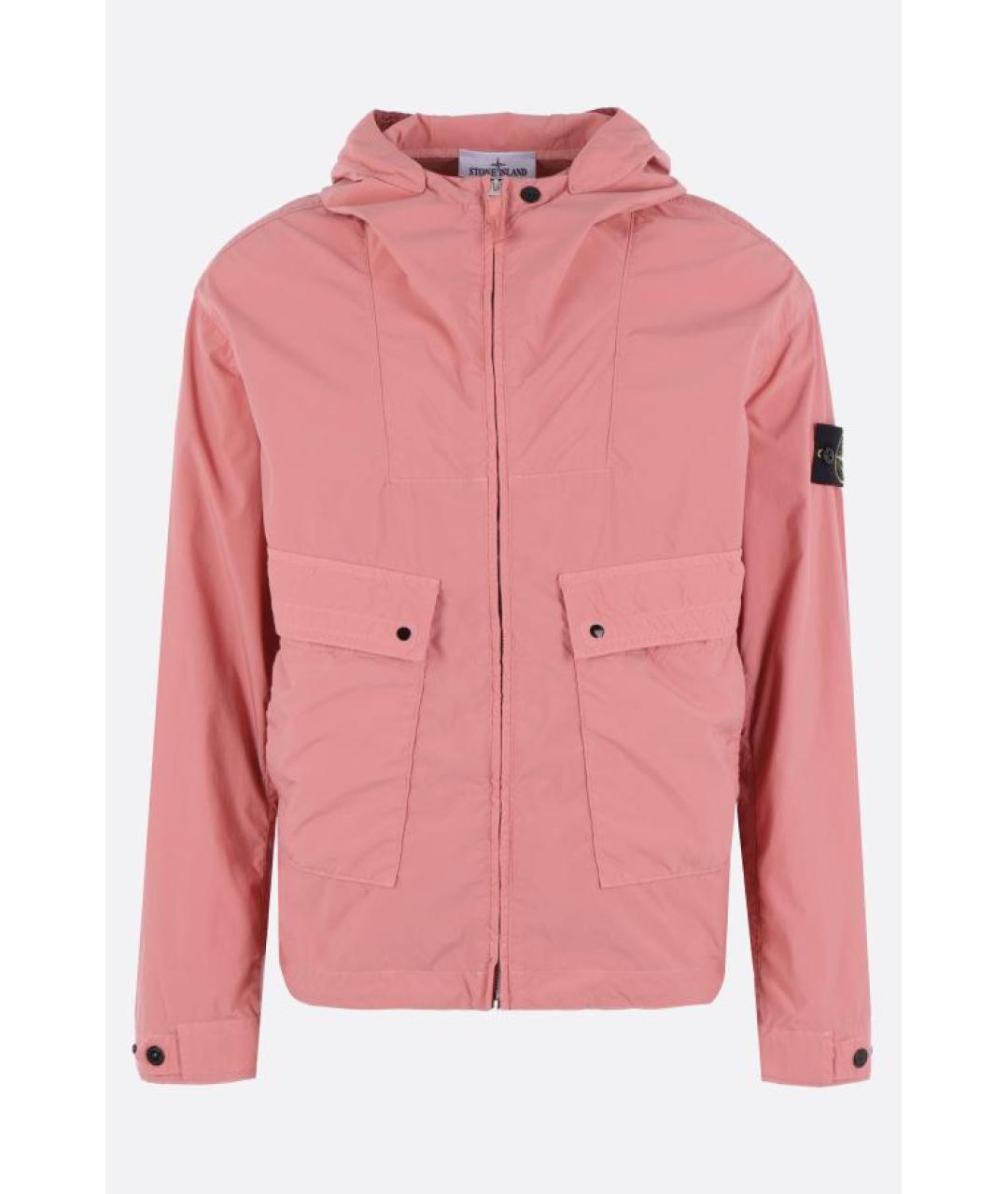 STONE ISLAND Розовая полиэстеровая куртка, фото 5