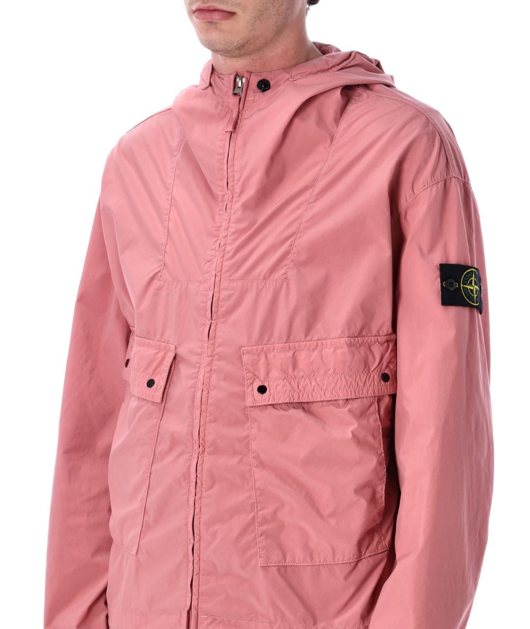STONE ISLAND Розовая полиэстеровая куртка, фото 4
