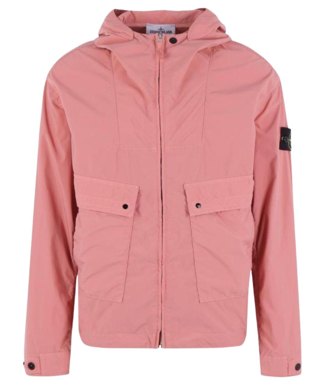 STONE ISLAND Розовая полиэстеровая куртка, фото 1