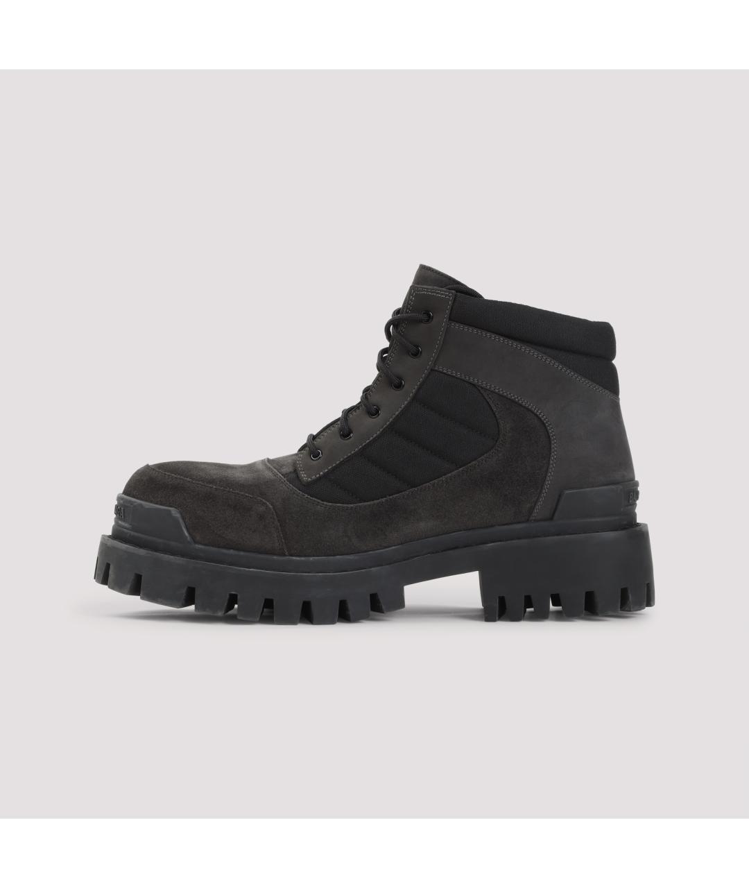 BALENCIAGA Коричневые замшевые низкие ботинки, фото 3