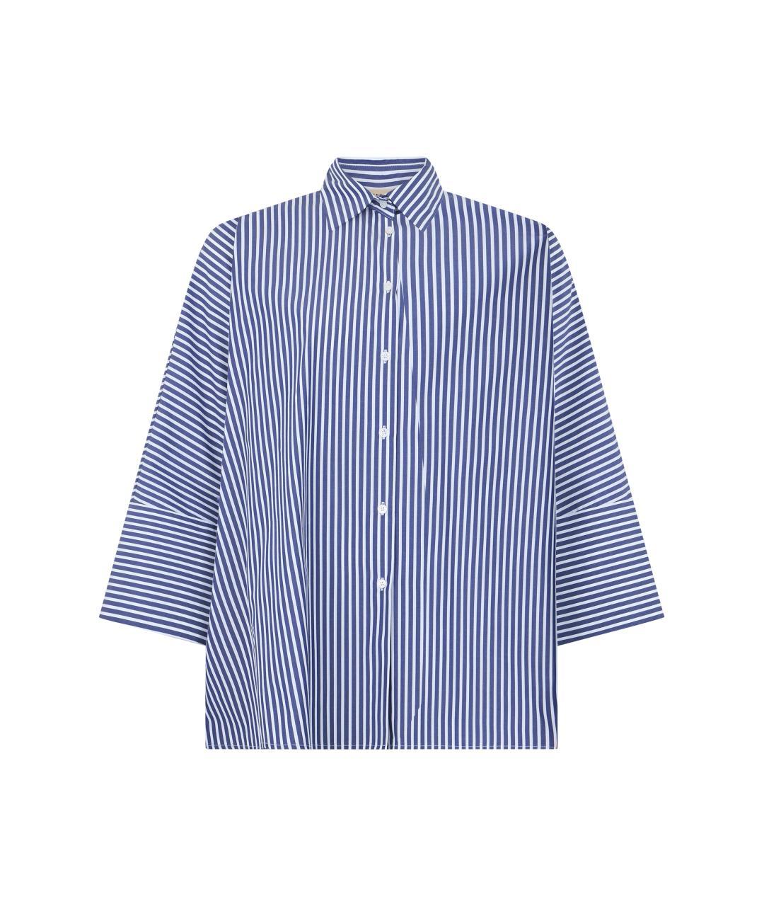 WEEKEND MAX MARA Голубая хлопковая рубашка, фото 3