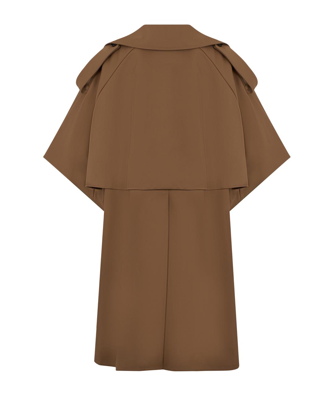 MAX MARA Коричневый хлопковый тренч/плащ, фото 2