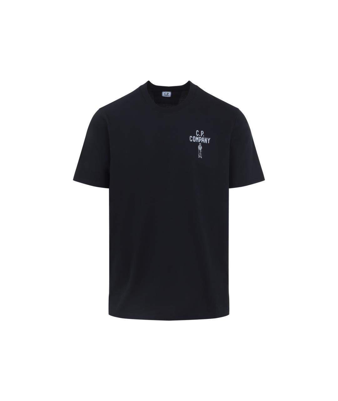 CP COMPANY Синяя хлопковая футболка, фото 1