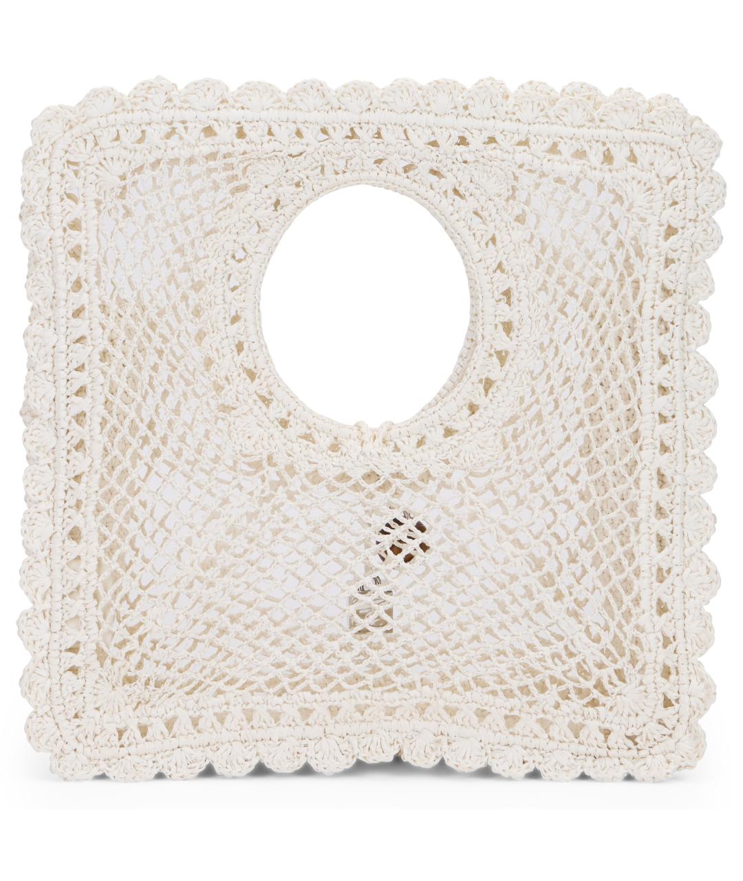 JACQUEMUS Белая пелетеная сумка тоут, фото 4