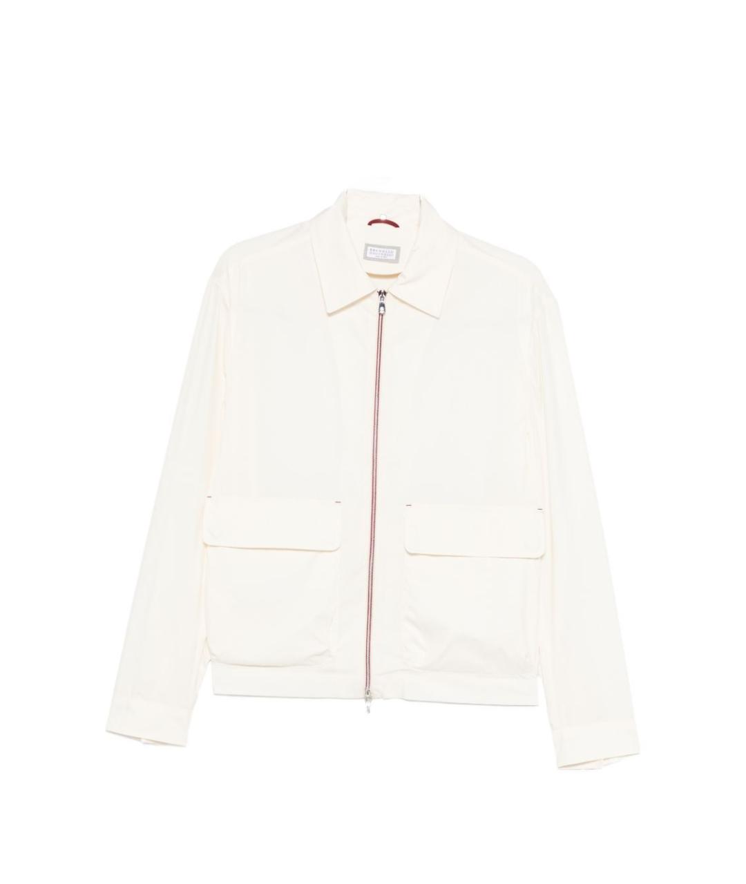 BRUNELLO CUCINELLI Белая полиэстеровая куртка, фото 1