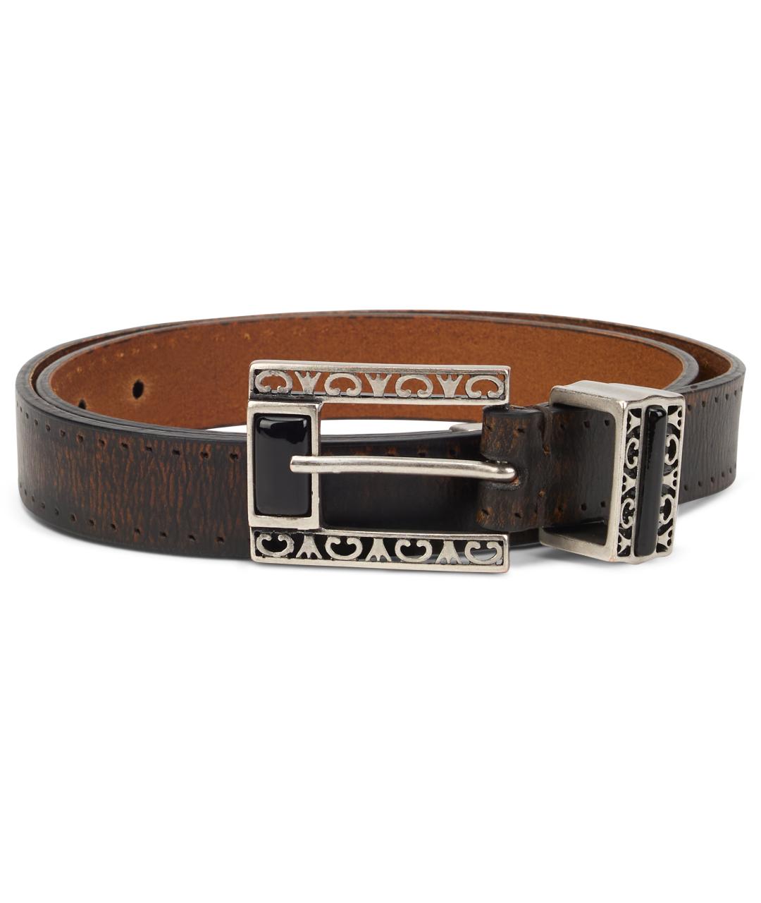 GOLDEN GOOSE DELUXE BRAND Коричневый кожаный ремень, фото 2