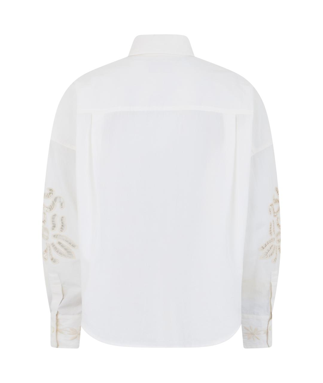 WEEKEND MAX MARA Белая хлопковая рубашка, фото 2