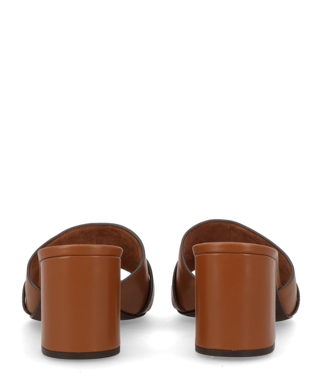 TORY BURCH Бежевые кожаные сандалии, фото 4