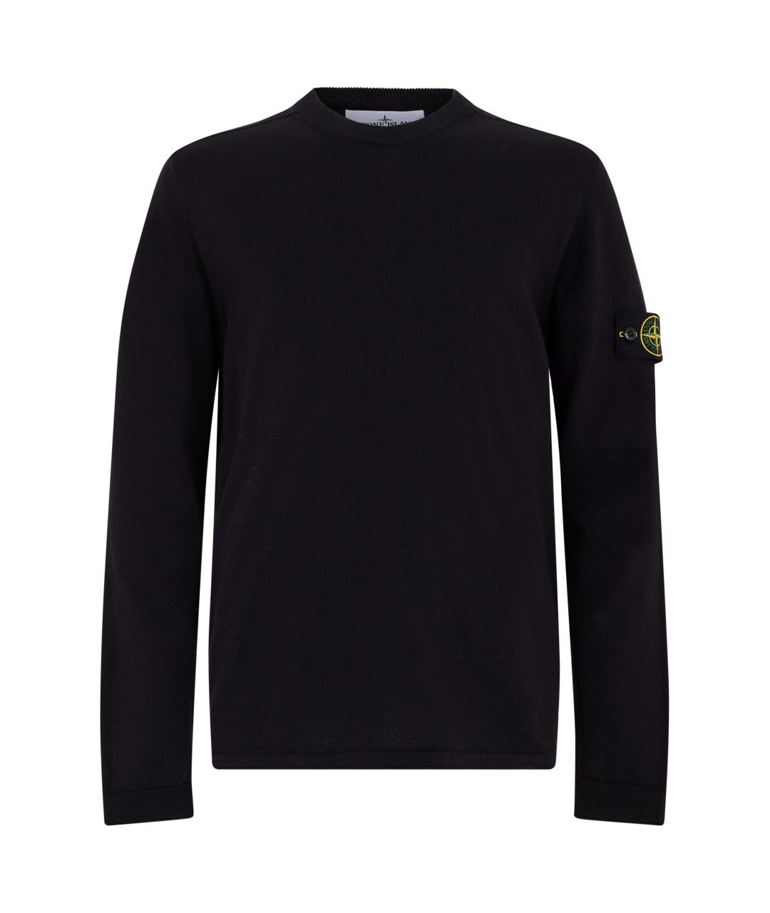 STONE ISLAND Темно-синий хлопковый джемпер / свитер, фото 1