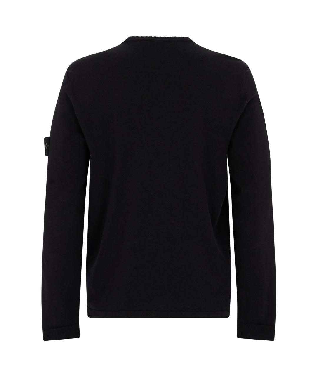 STONE ISLAND Темно-синий хлопковый джемпер / свитер, фото 2