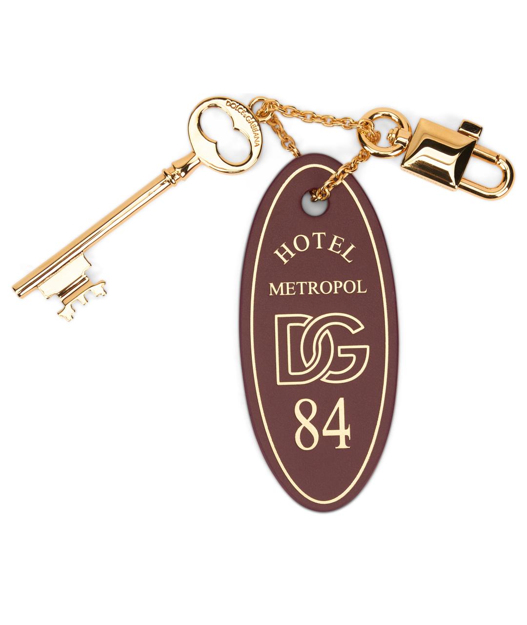 DOLCE&GABBANA Бордовый брелок, фото 2