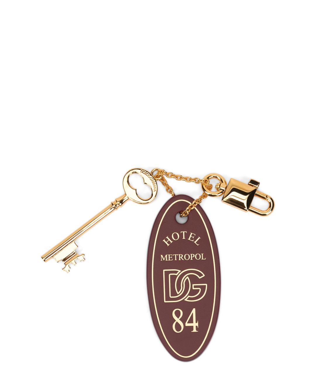 DOLCE&GABBANA Бордовый брелок, фото 1