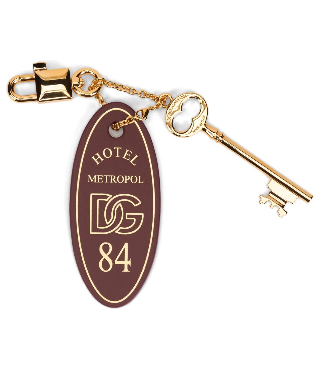 DOLCE&GABBANA Бордовый брелок, фото 3