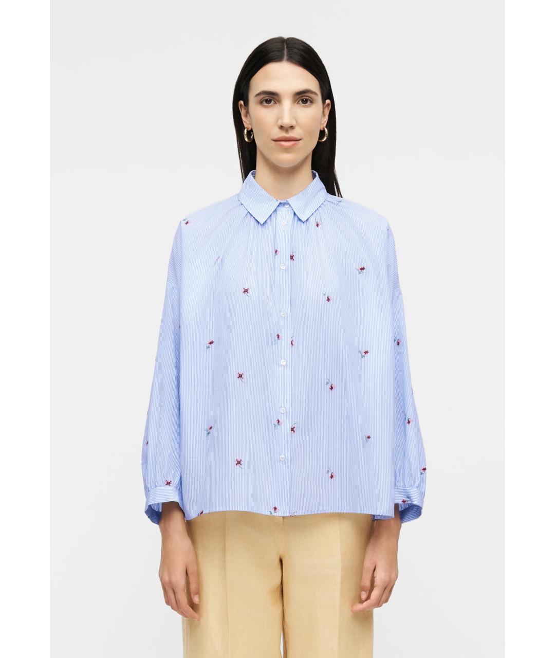 WEEKEND MAX MARA Голубая хлопковая рубашка, фото 3