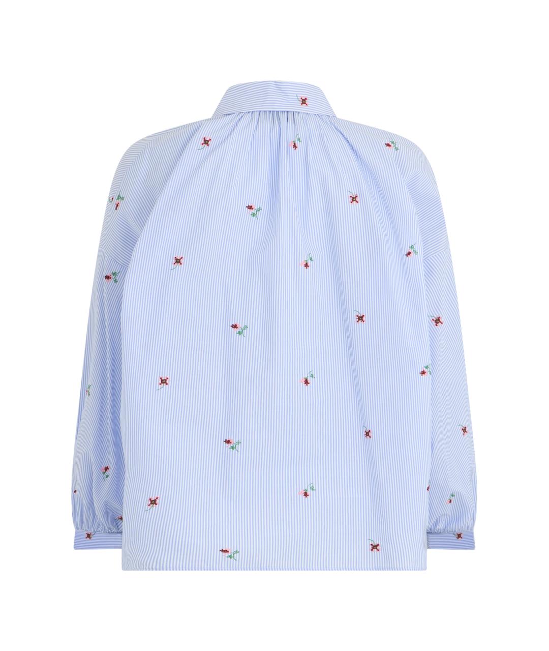 WEEKEND MAX MARA Голубая хлопковая рубашка, фото 2