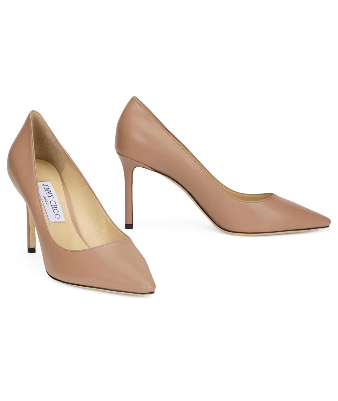 JIMMY CHOO Розовые кожаные туфли, фото 3