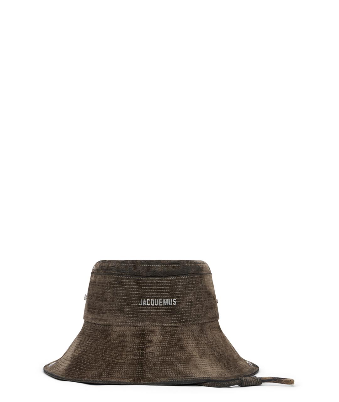 JACQUEMUS Коричневая хлопковая панама, фото 1