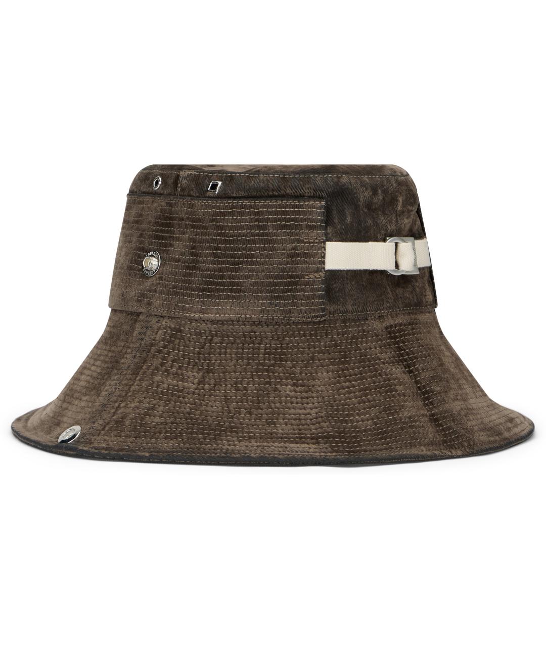 JACQUEMUS Коричневая хлопковая панама, фото 3