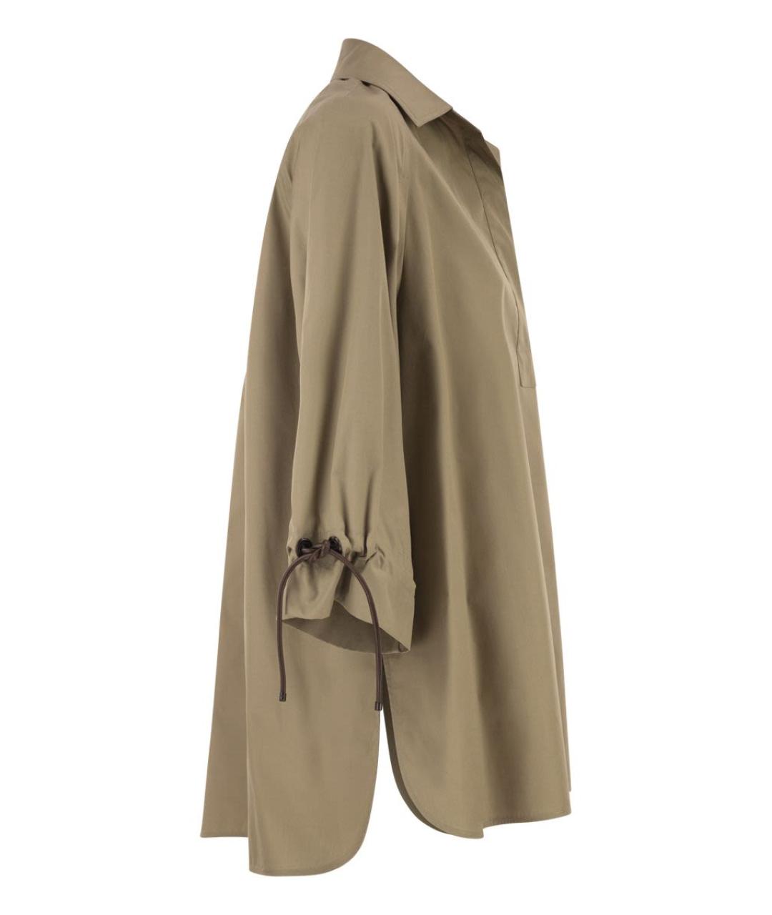 MAX MARA Хаки хлопковая рубашка, фото 3