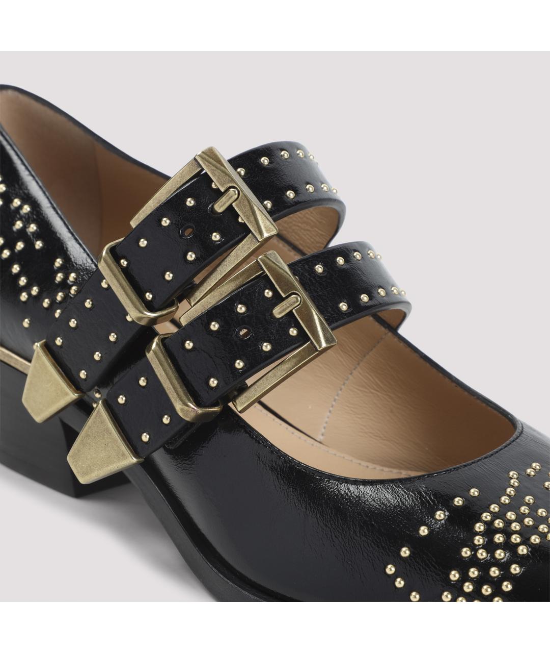 CHLOE Черные кожаные туфли, фото 4