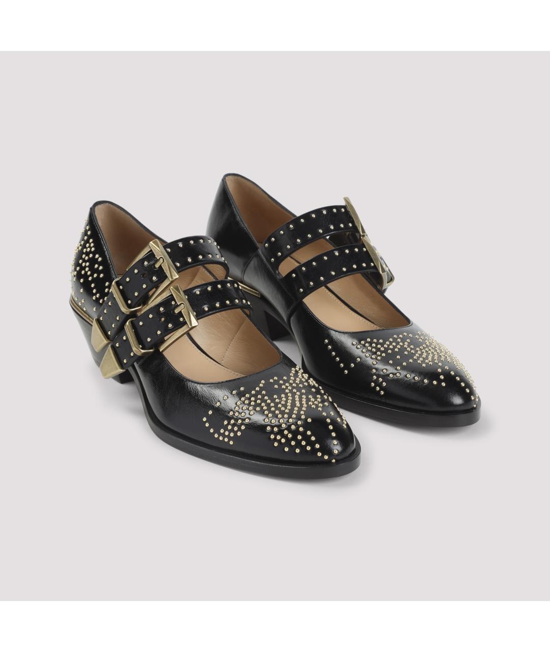 CHLOE Черные кожаные туфли, фото 3