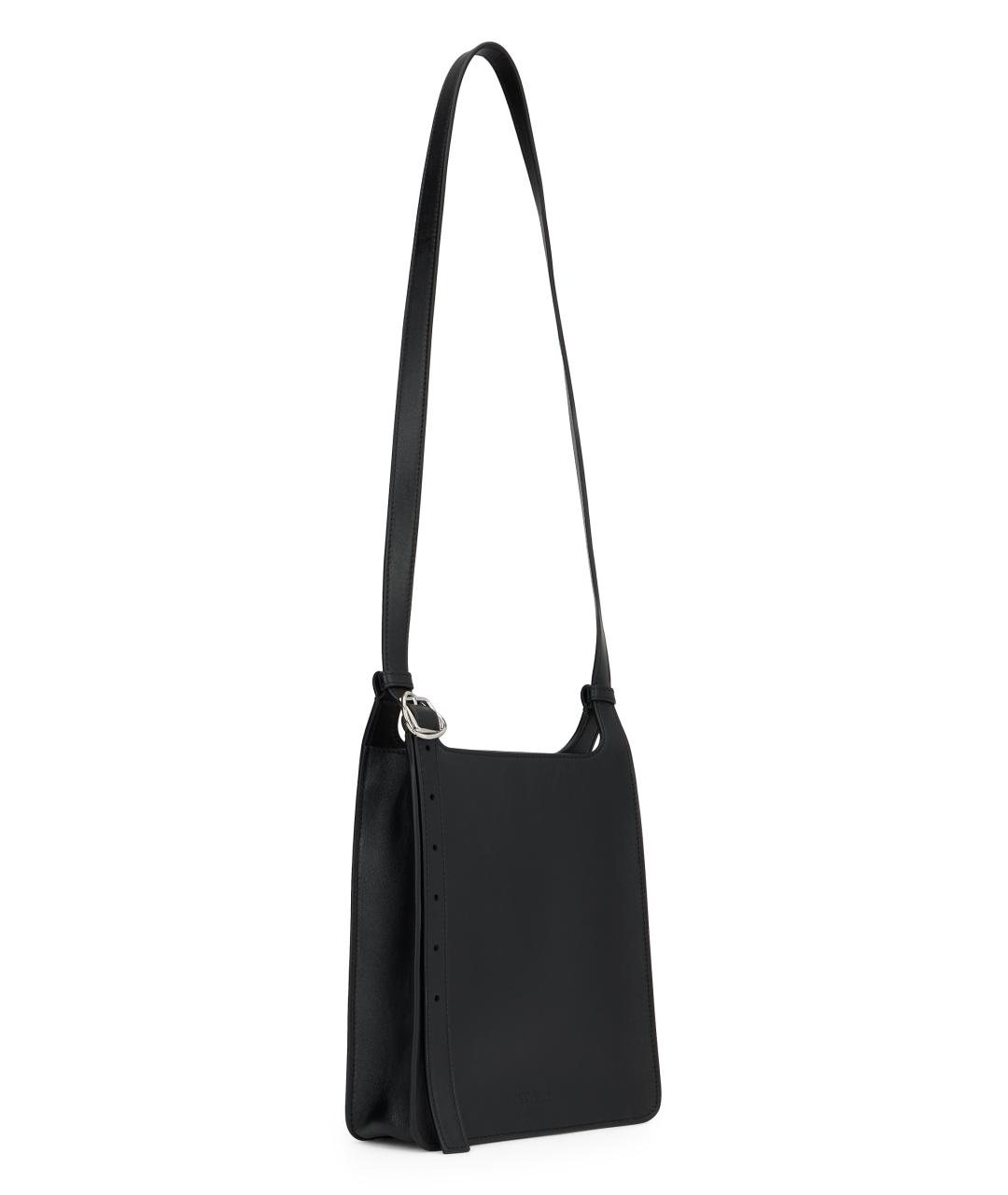 JACQUEMUS Черная кожаная сумка на плечо, фото 3