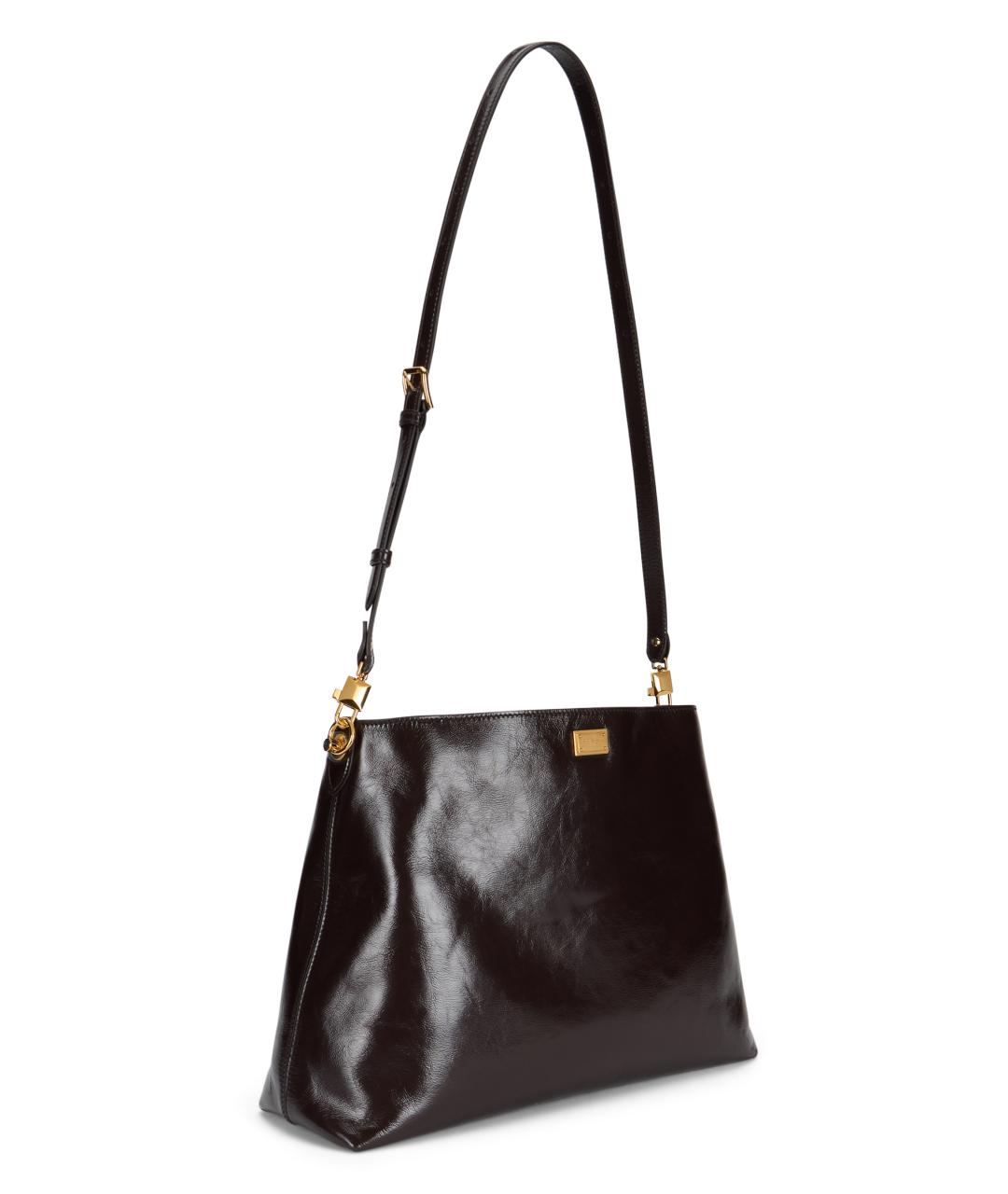 DOLCE&GABBANA Коричневая кожаная сумка через плечо, фото 3