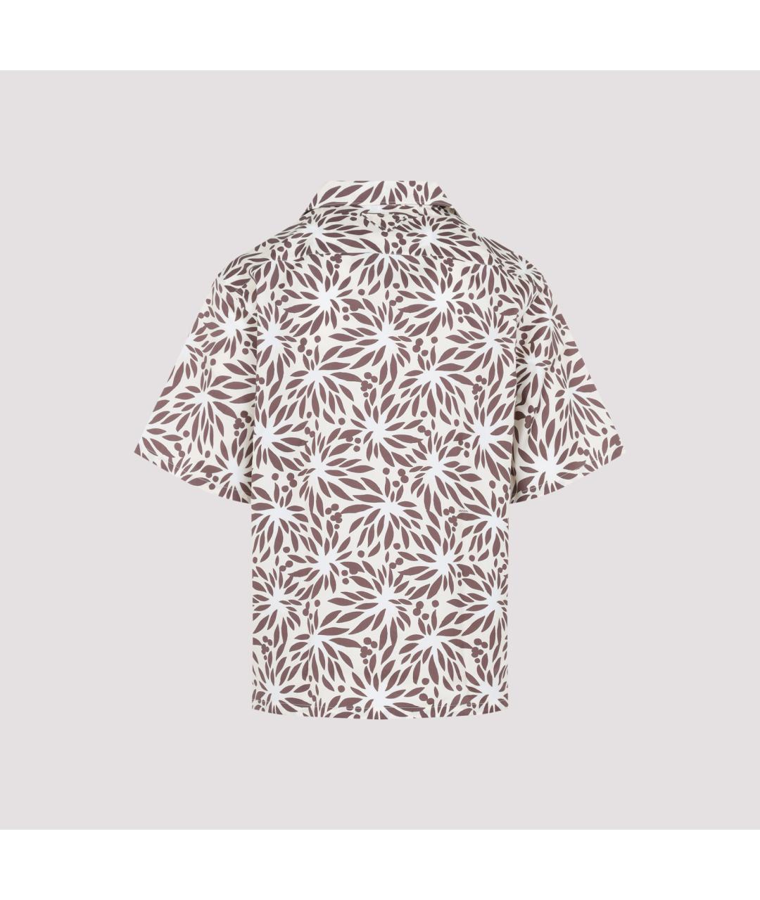 PRADA Бежевая хлопко-шелковая кэжуал рубашка, фото 3