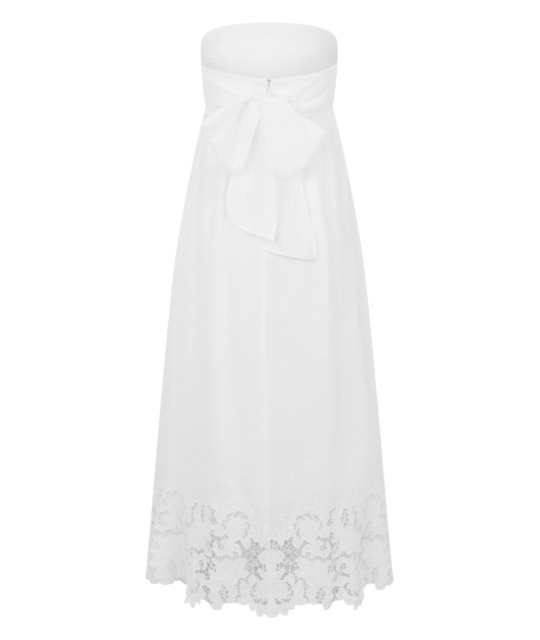 MAX MARA STUDIO Белое льняное повседневное платье, фото 2