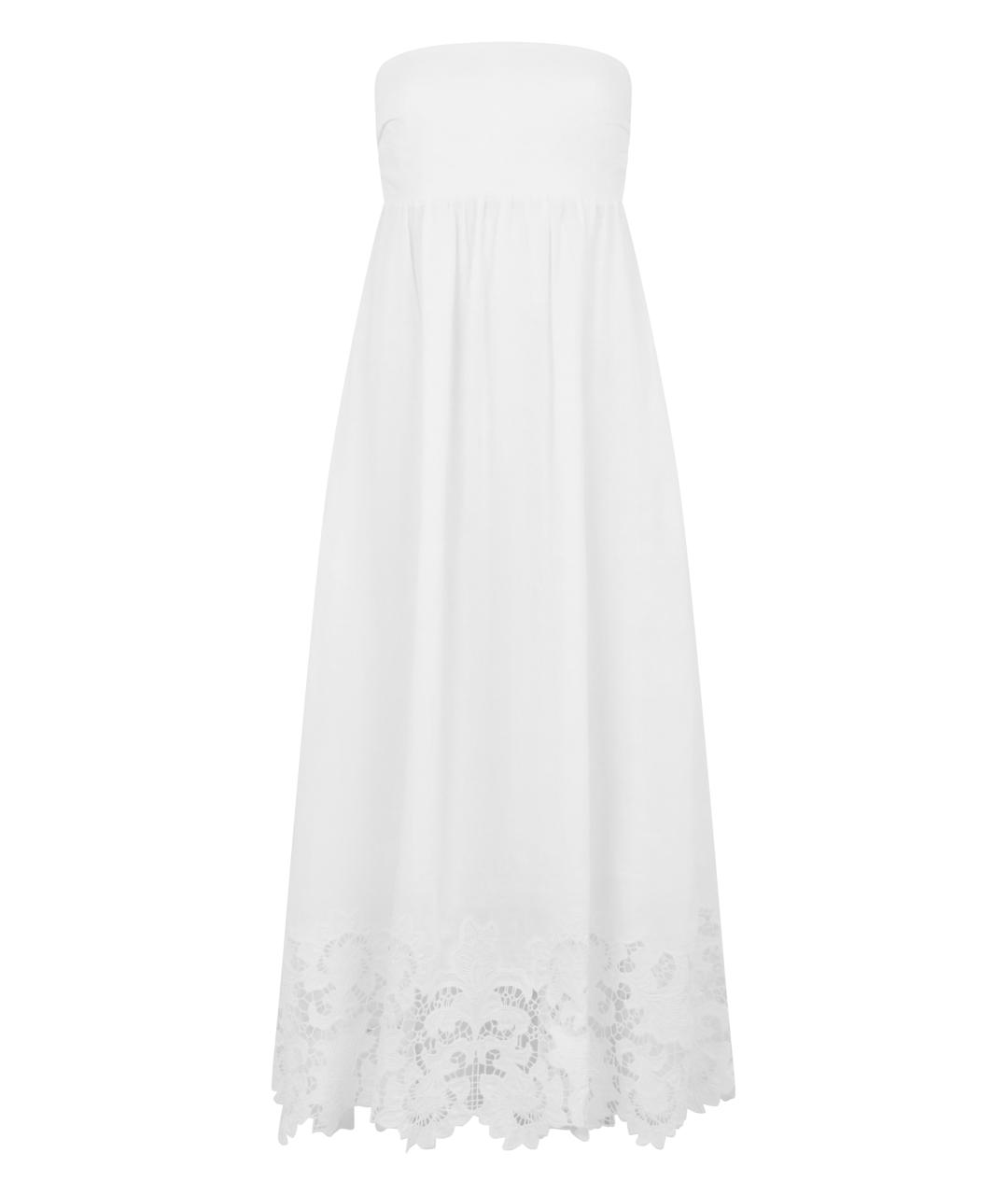 MAX MARA STUDIO Белое льняное повседневное платье, фото 1