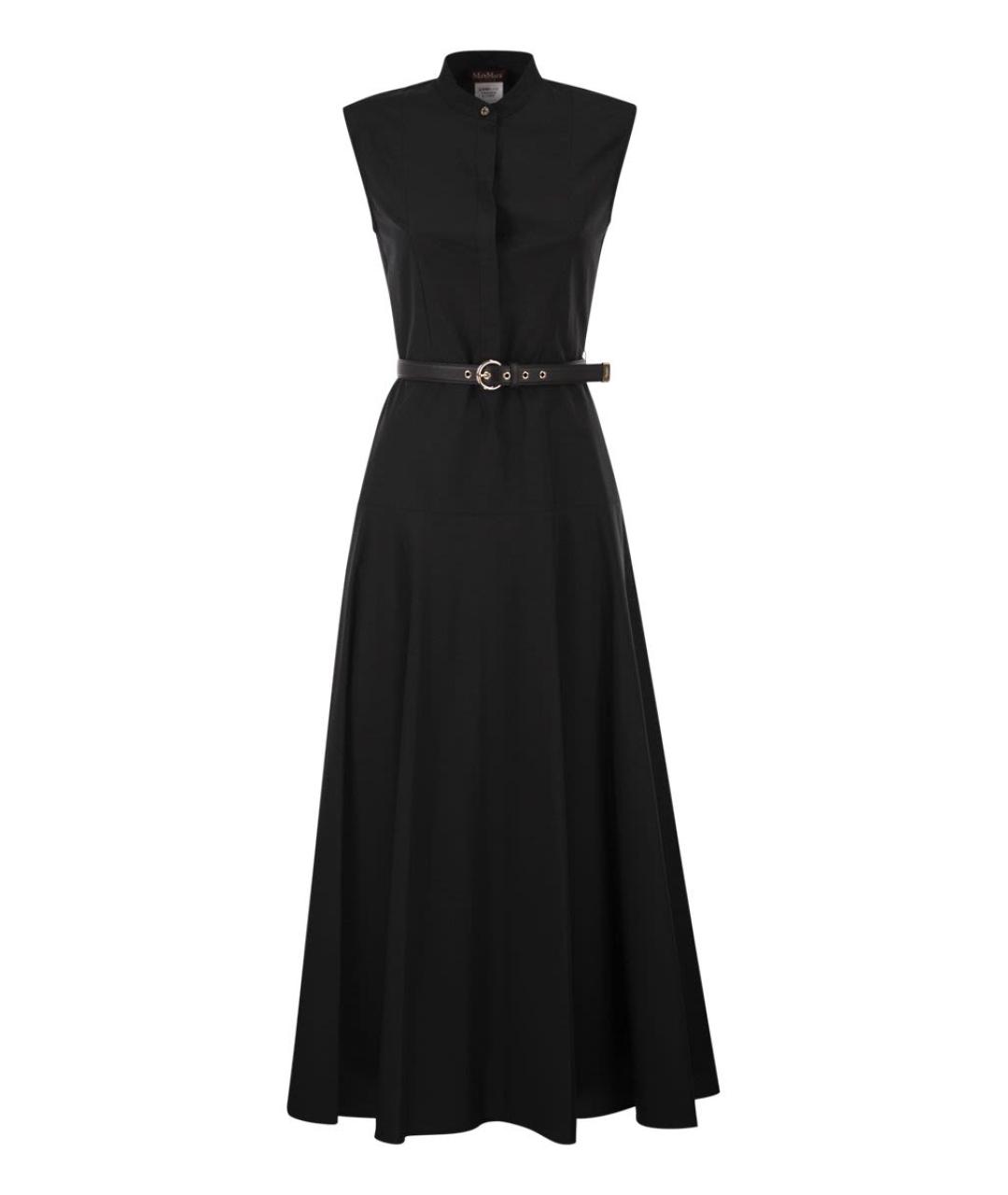 MAX MARA Черное хлопковое повседневное платье, фото 1