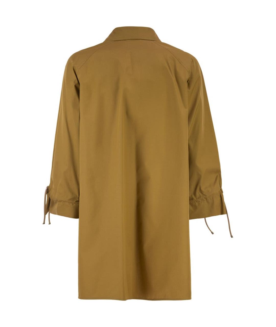 MAX MARA Коричневая хлопковая рубашка, фото 2