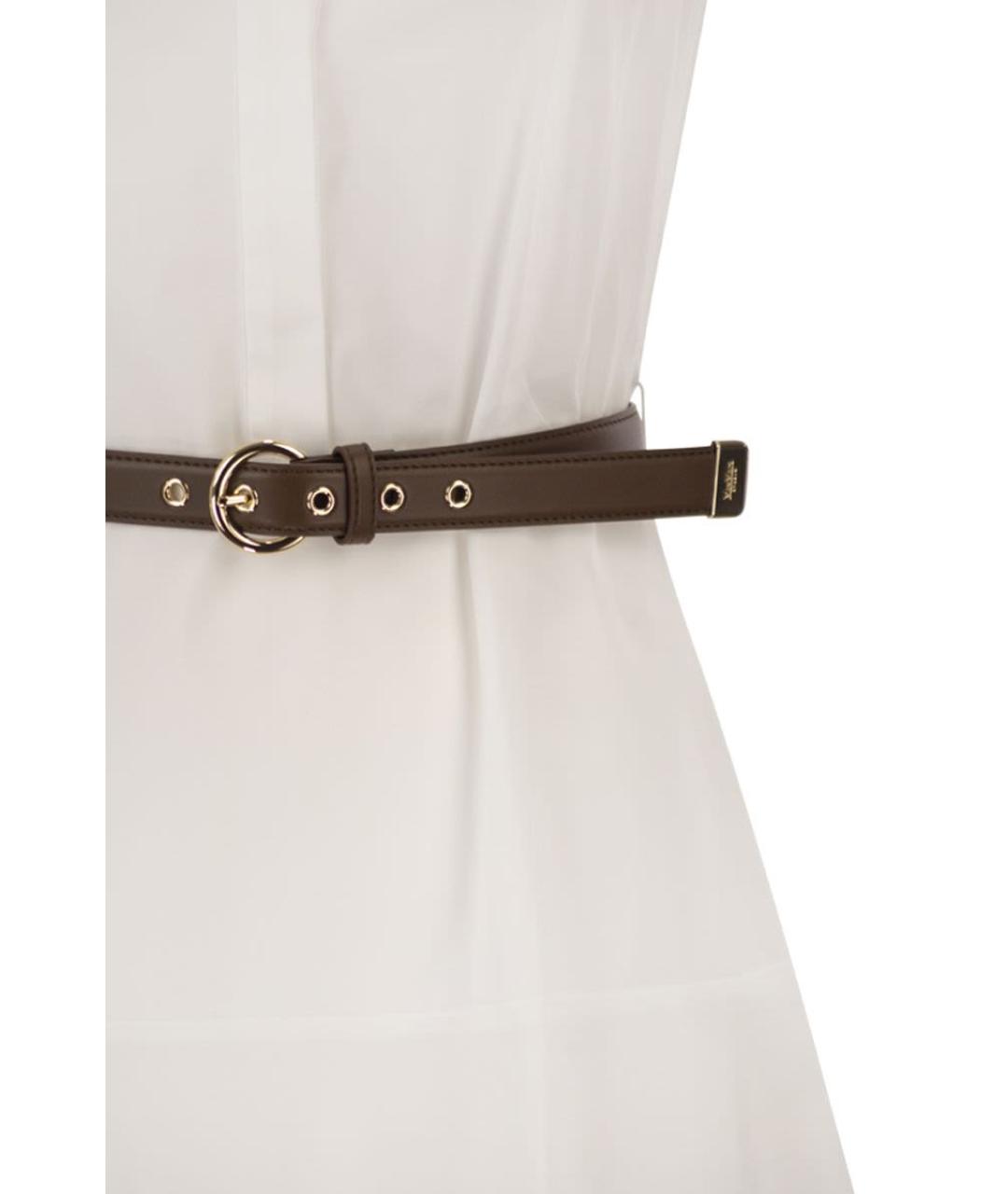 MAX MARA Белое хлопковое повседневное платье, фото 4