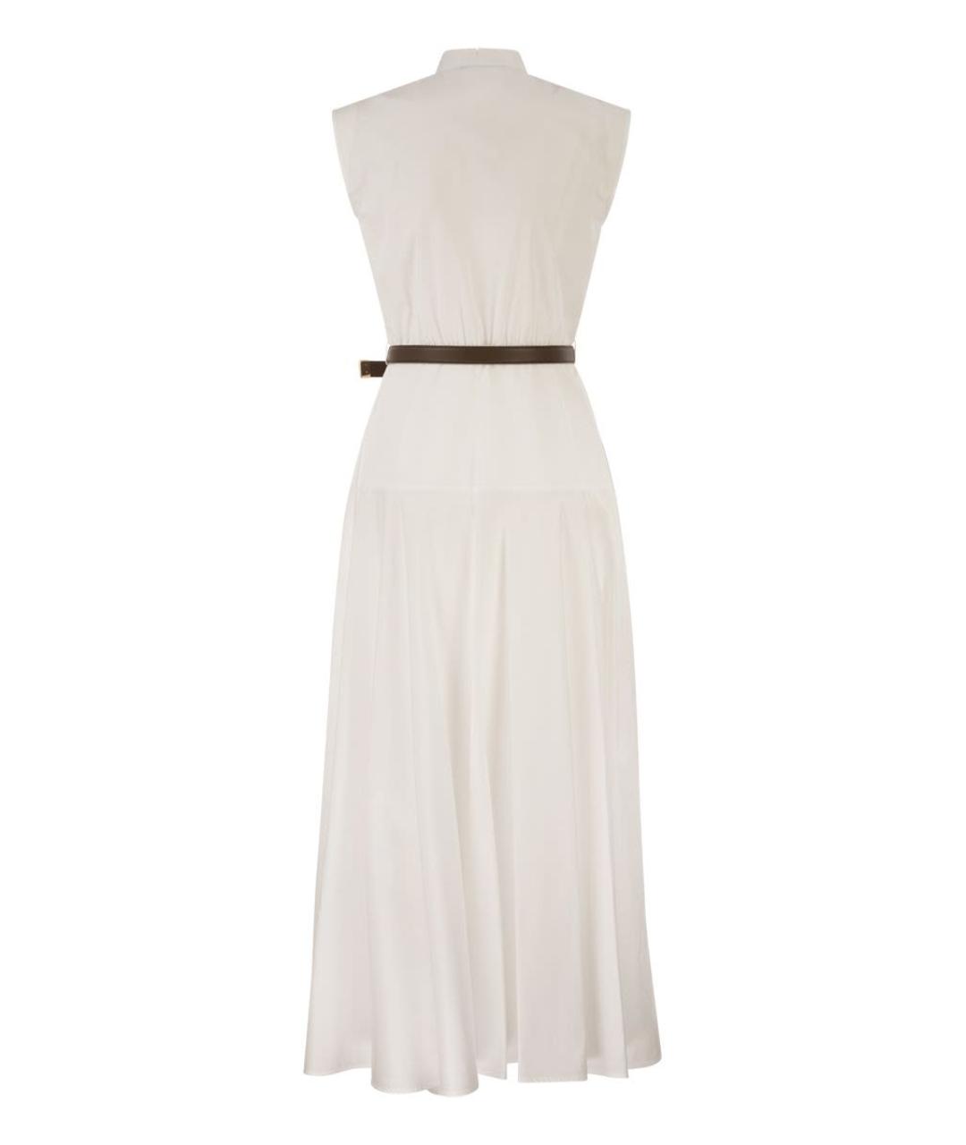 MAX MARA Белое хлопковое повседневное платье, фото 2