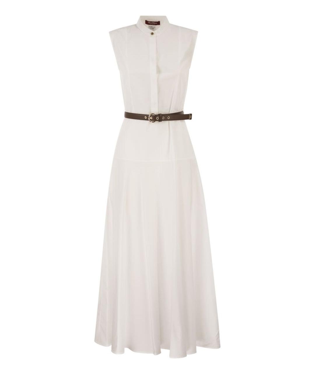 MAX MARA Белое хлопковое повседневное платье, фото 1