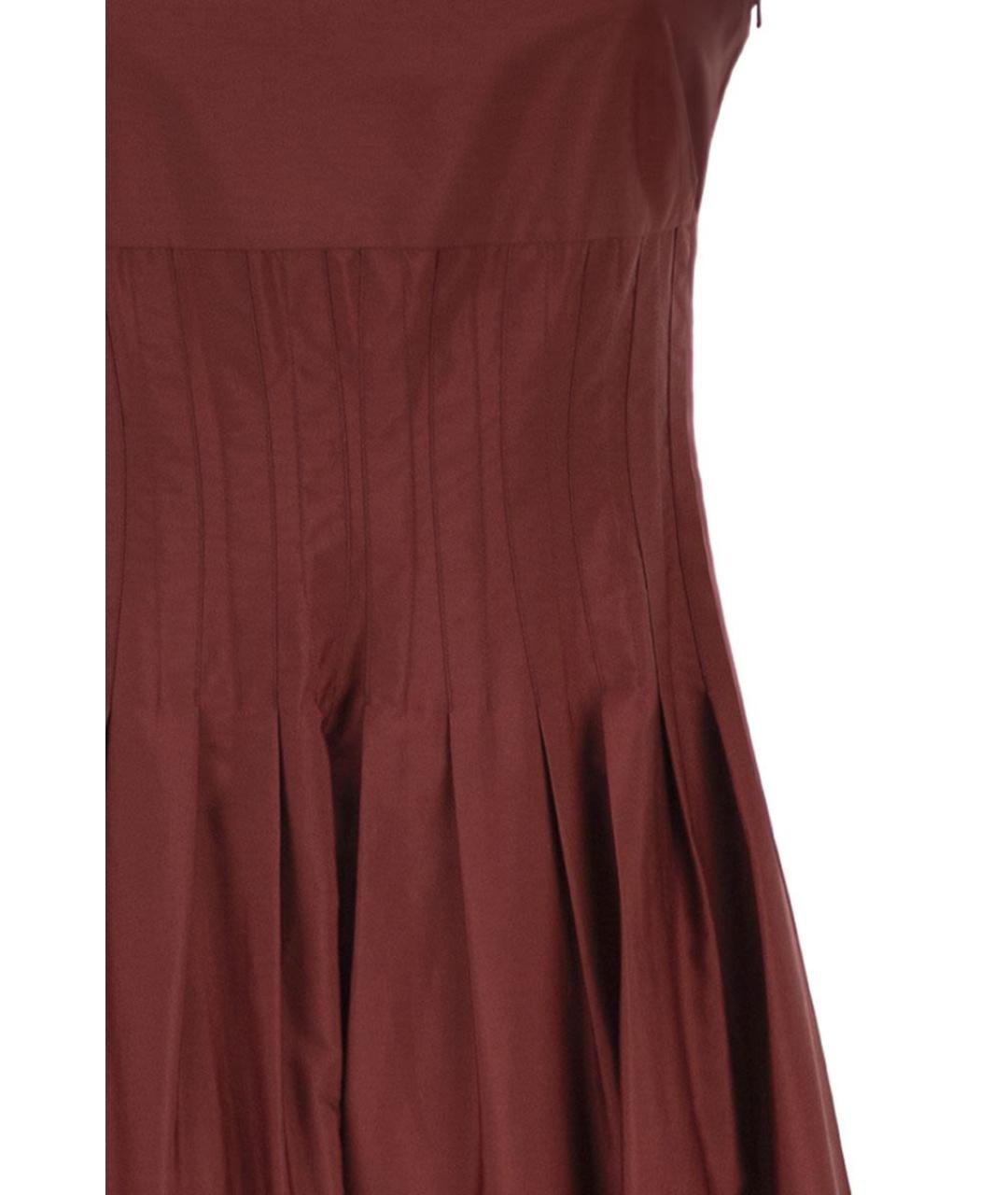 MAX MARA Красное хлопковое повседневное платье, фото 4