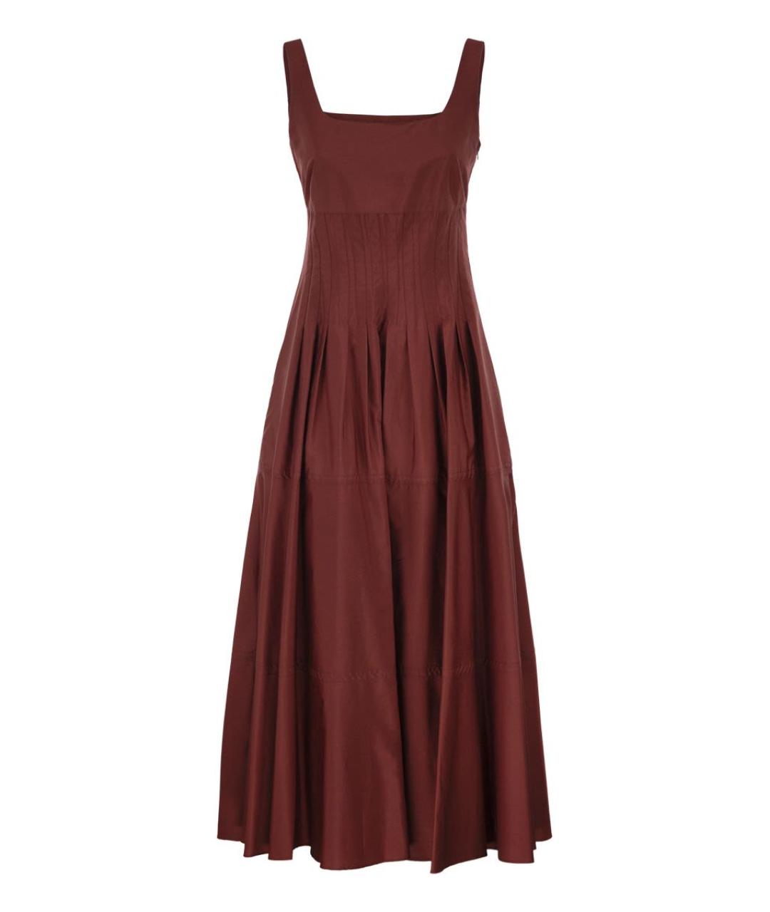 MAX MARA Красное хлопковое повседневное платье, фото 1