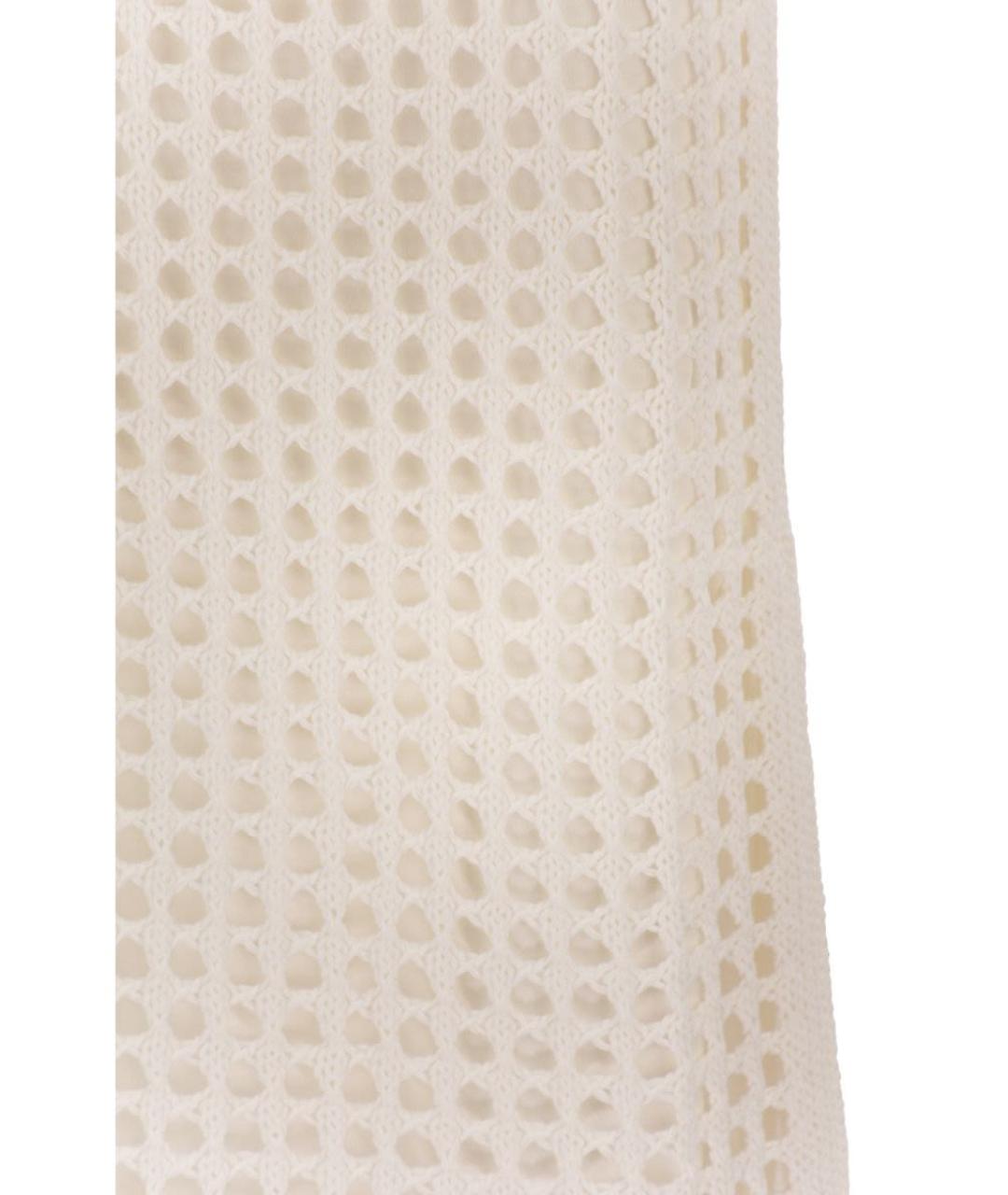 MAX MARA Белая хлопковая юбка миди, фото 4