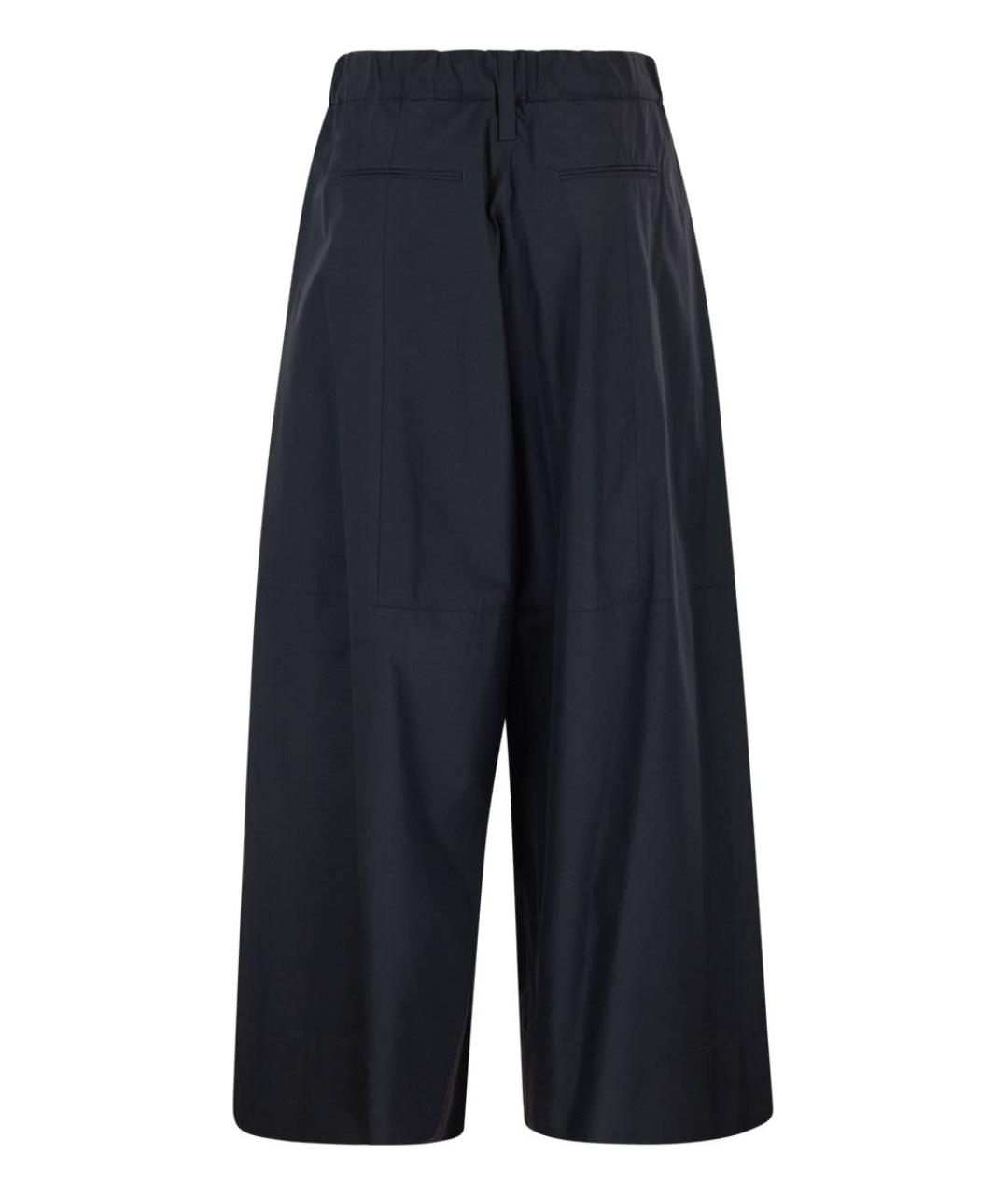 'S MAX MARA Темно-синие хлопковые прямые брюки, фото 2