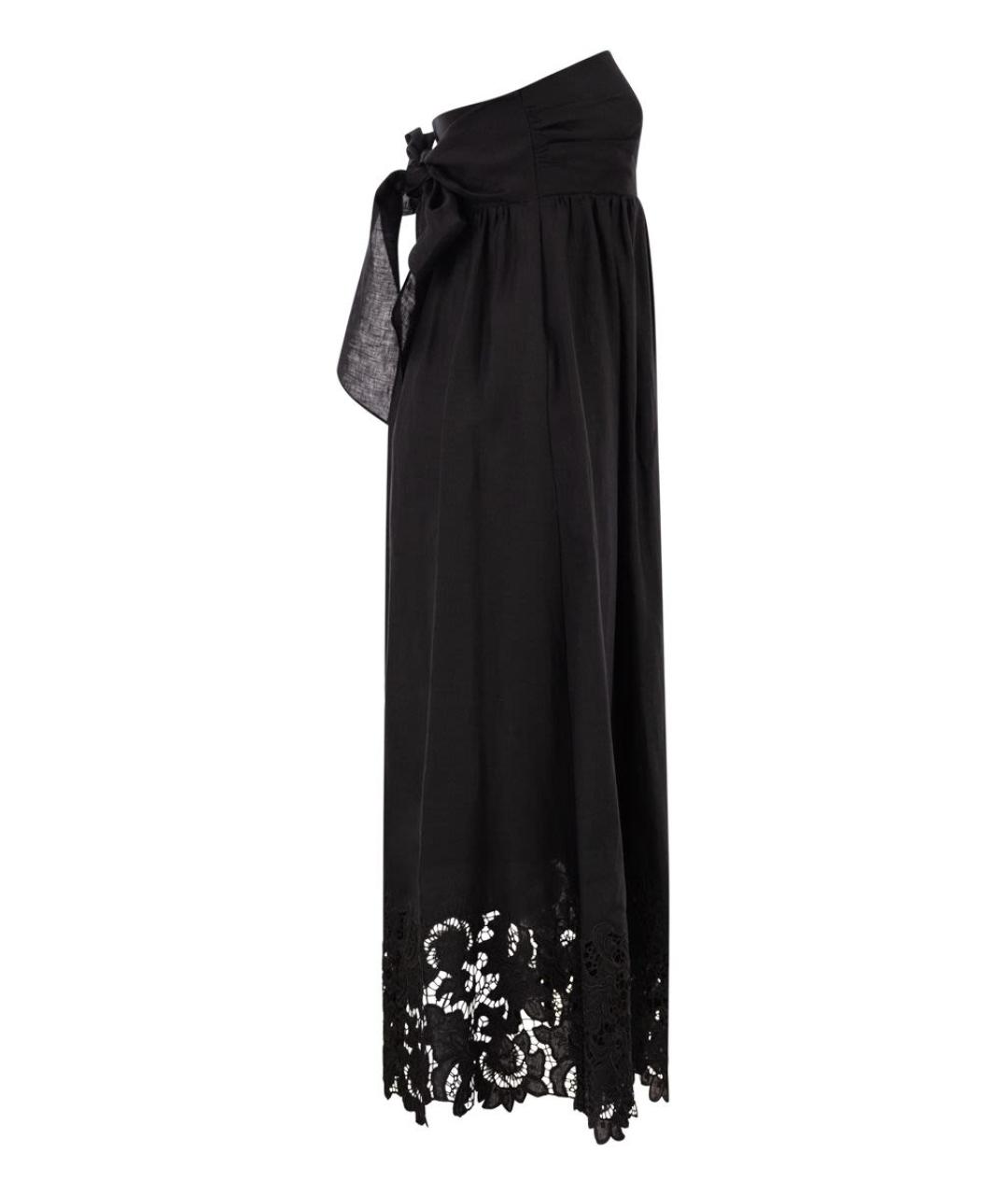 MAX MARA Черное льняное повседневное платье, фото 3