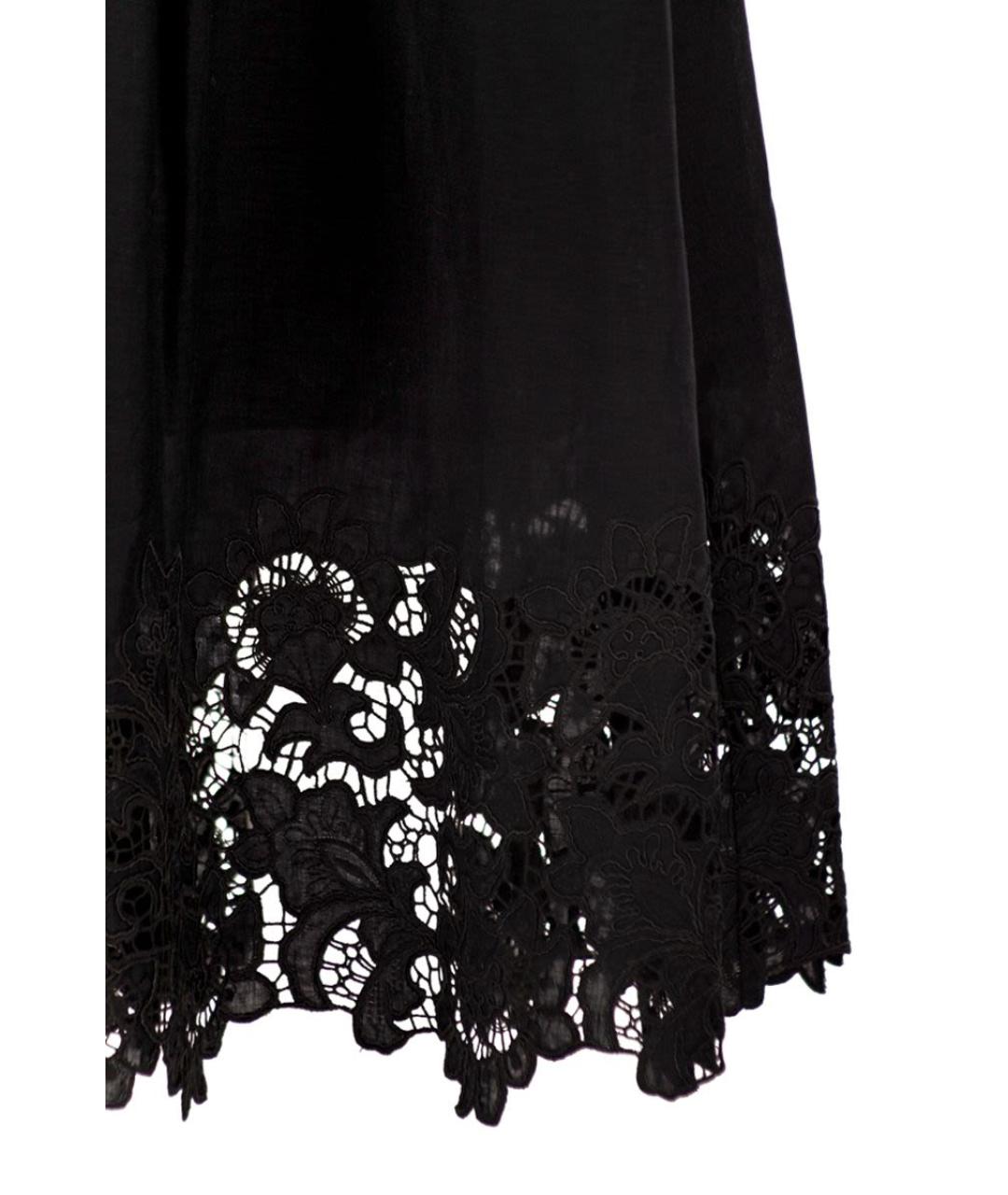 MAX MARA Черное льняное повседневное платье, фото 4