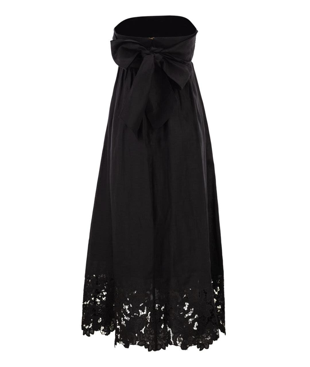 MAX MARA Черное льняное повседневное платье, фото 2